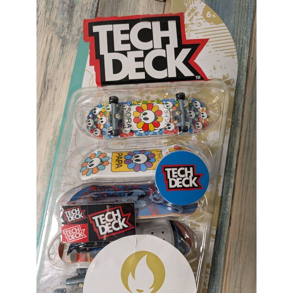 Tech Deck Paris 2024 Olympics Papa Sora 4 Pack Fingerboards New